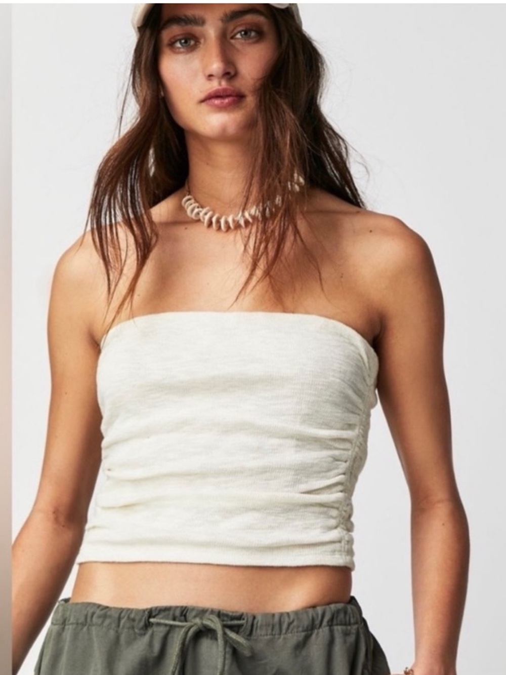 Free People Boulevard Tube Top Ivory